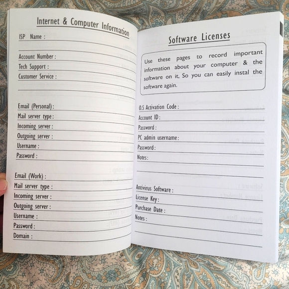 WTF is My Password Book Handy Log to Store Vital Info BRAND NEW - Picture 4 of 6